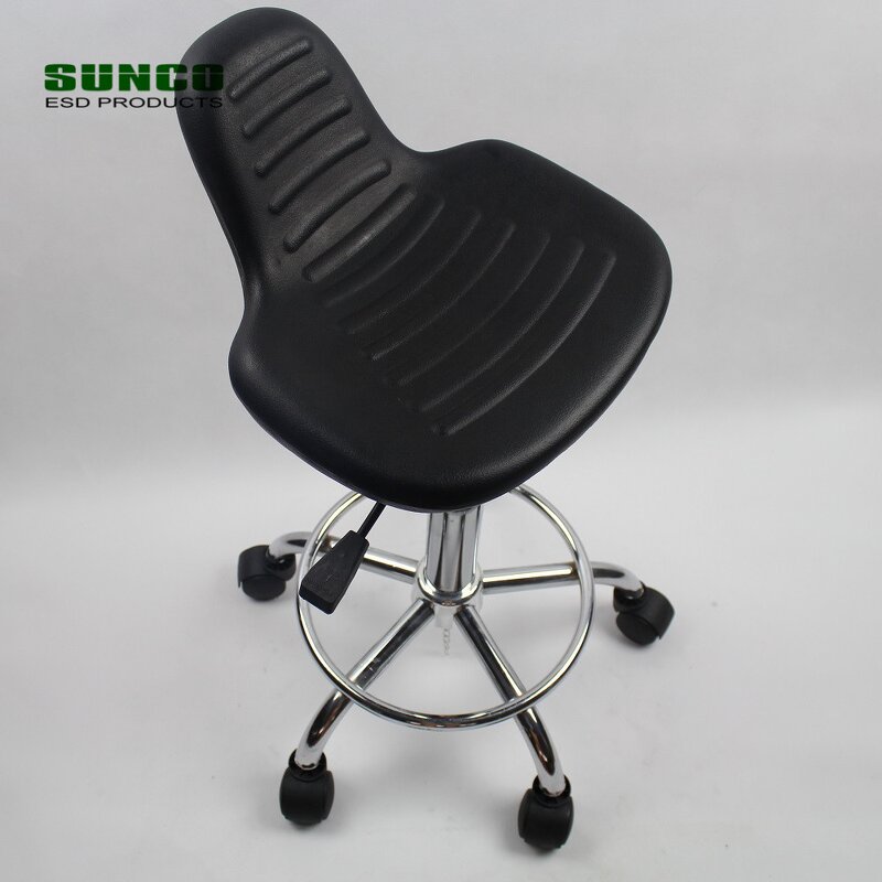 ESD Lab Stool Manufacturer - Stainless Steel Height Adjustable Anti-Static