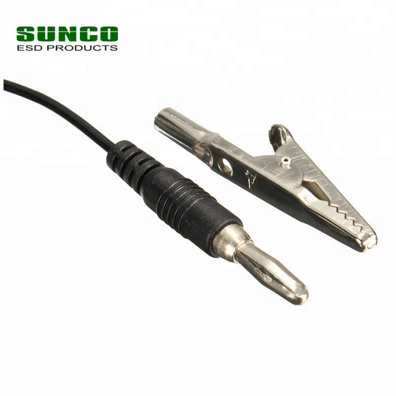 Black ESD Wrist Strap Manufacturer - with 6ft-12ft PU Grounding Cord