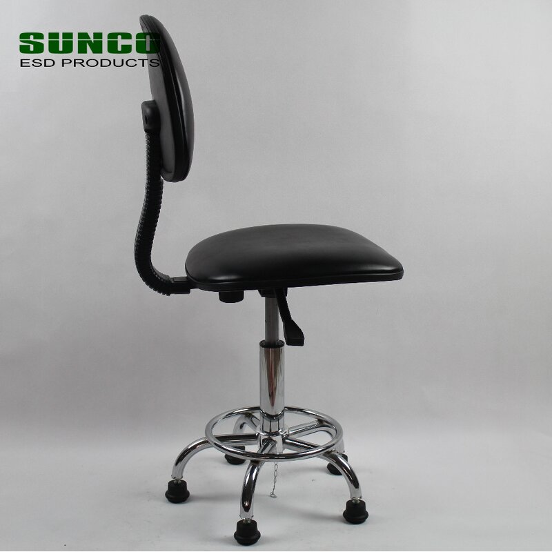 Laboratory ESD Chair Manufacturer - Anti Static PU Leather Conductive Chain