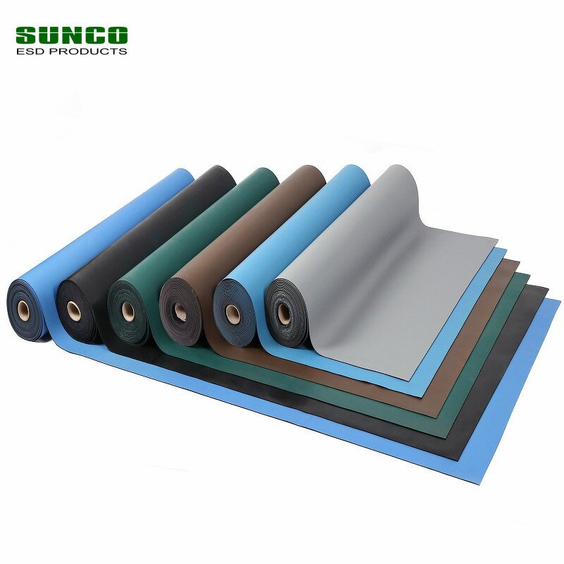 Rubber Mat Supplier - 2mm-5mm Thickness Green Gray Blue Black Colors