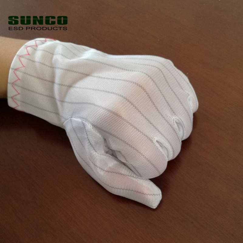 ESD Gloves Supplier - 230mm L XL 100% Polyester for Cleanroom