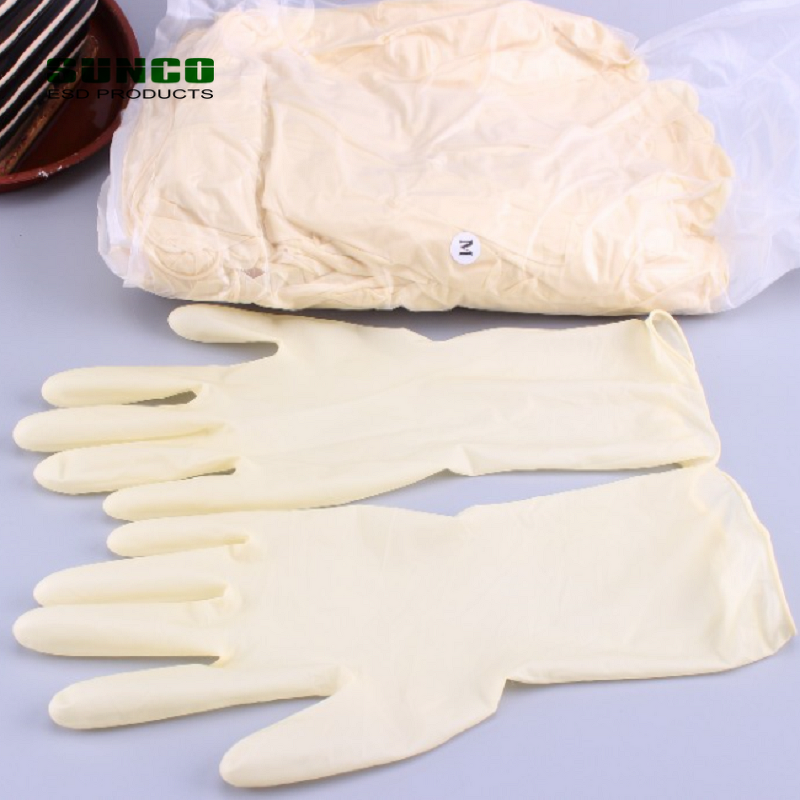 Cleanroom Latex Gloves Factory - Skin Color 9/12 Inch Powder Free