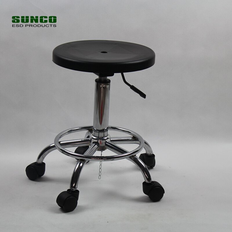 Plastic ESD Chairs Factory - Adjustable Swivel with Conductive Wheels