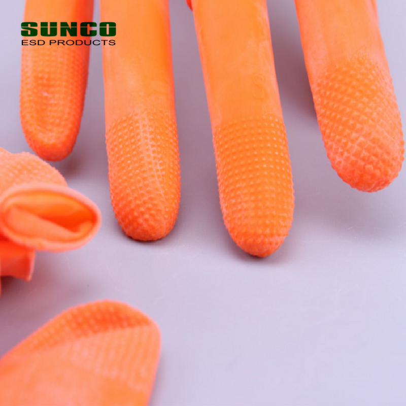 Anti-Slip Finger Cots Manufacturer - Orange Industrial Latex Antistatic