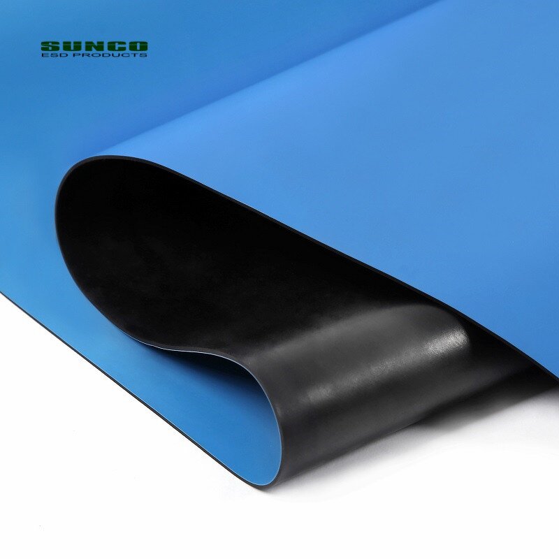 ESD Rubber Flooring Supplier - Green Blue Gray Brown Black Color