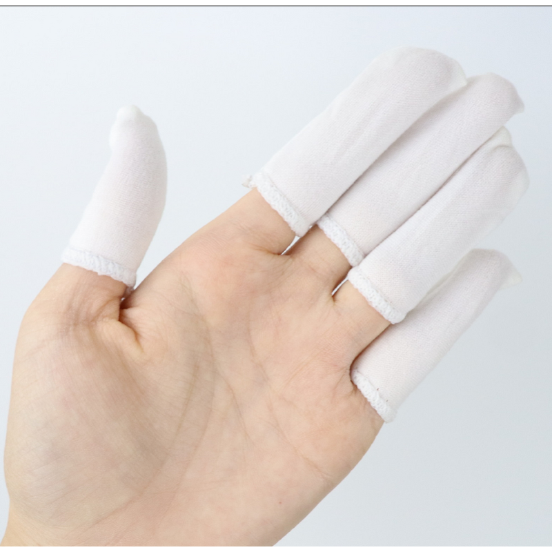Cotton Finger Cots Manufacturer - White Breathable Anti-slip Fabric Stall