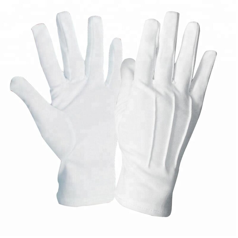 Photo Gloves Supplier - Customized White Cotton for Cosmetic Jewelry Inspection