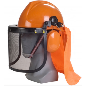 Lumber Safety Helmet Factory - FS3001 Chainsaw with Earmuffs Mesh Visor