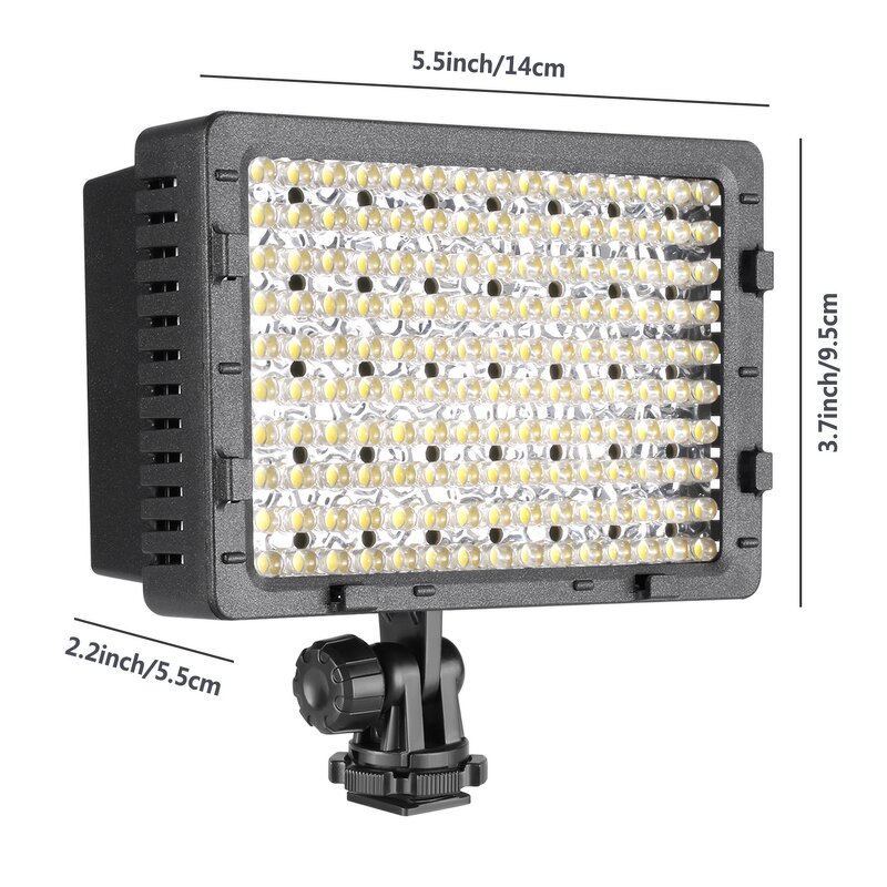 LED Video Lamp Manufacturer - Pro 160-LED with 3 Filters for Canon Nikon DV