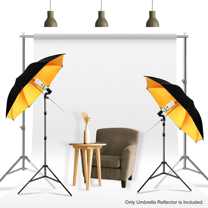 Photo Studio Umbrella Factory - Custom Black/gold Double Layer Warm Light Soft