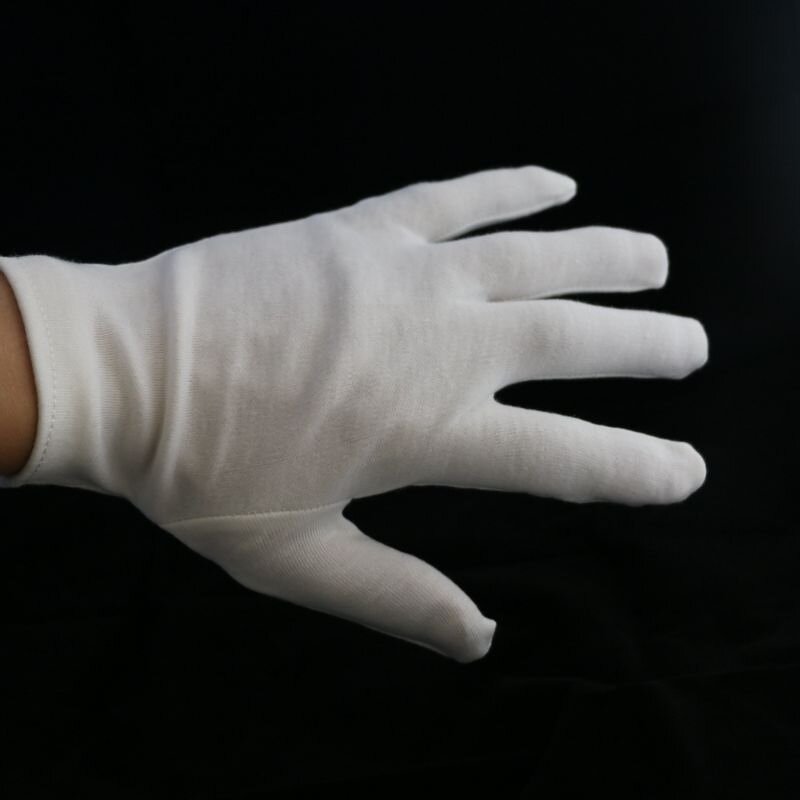 Photo Gloves Supplier - Customized White Cotton for Cosmetic Jewelry Inspection