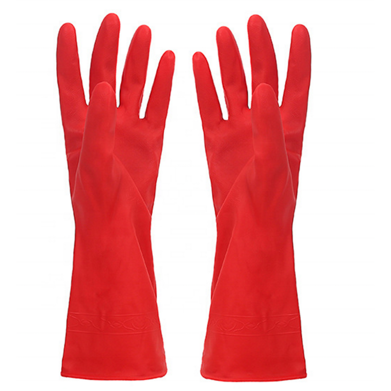 PVC Gloves Factory - GC2001 Warming Fleece Lined Rubber Gloves Wholesale