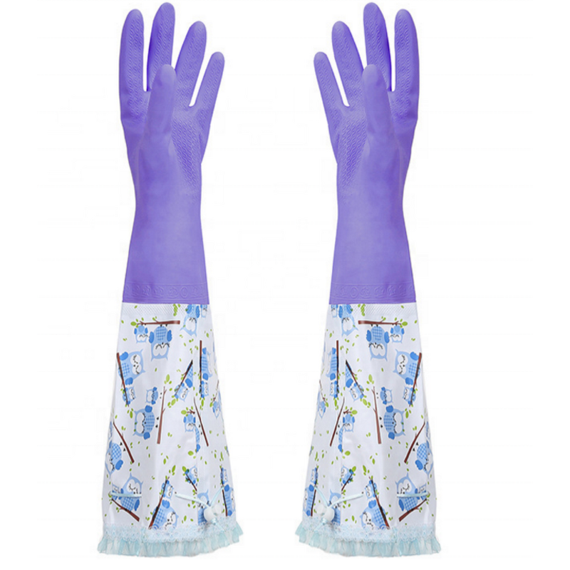 Anti-allergic Gloves Manufacturer - GC2007 Long Sleeves PVC Household Cleaning Dishwashing
