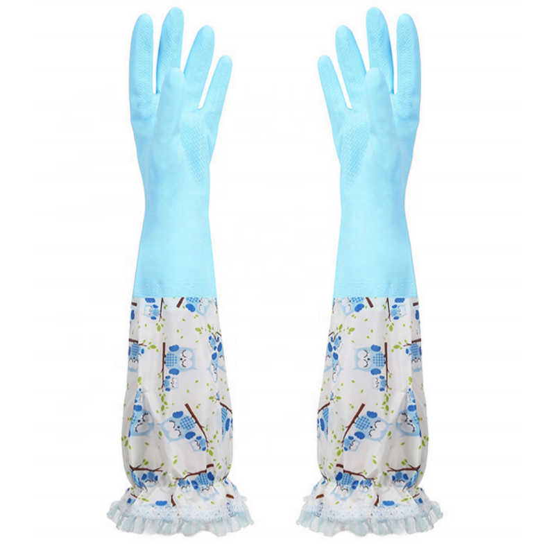 Household Gloves Supplier - GC2003 PVC Rubber Long Sleeves Gardening Cleaning