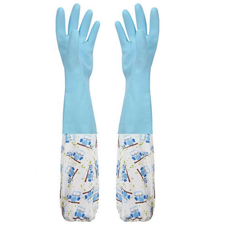 Household Gloves Supplier - GC2003 PVC Rubber Long Sleeves Gardening Cleaning