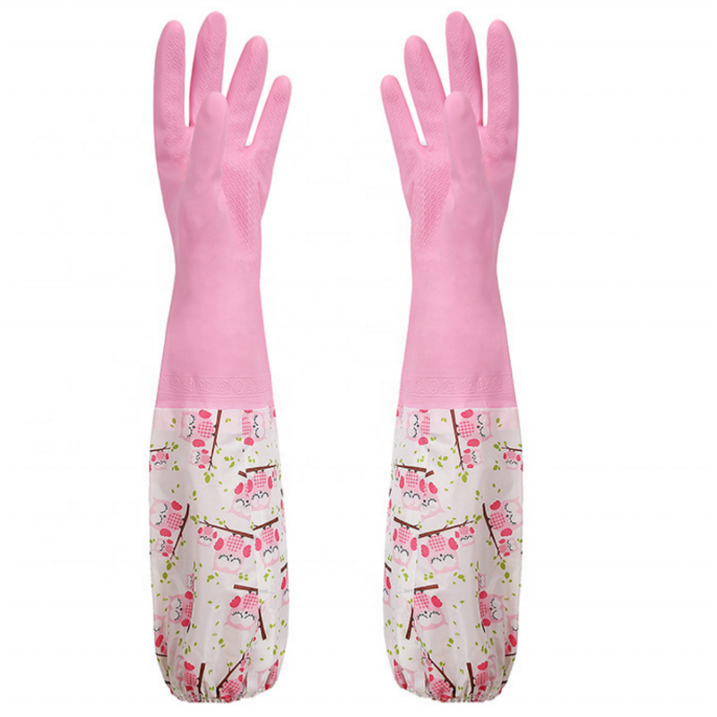 Long Sleeve Gloves Manufacturer - GC2003 Kitchen Dishwashing Housekeeping PVC Cleaning