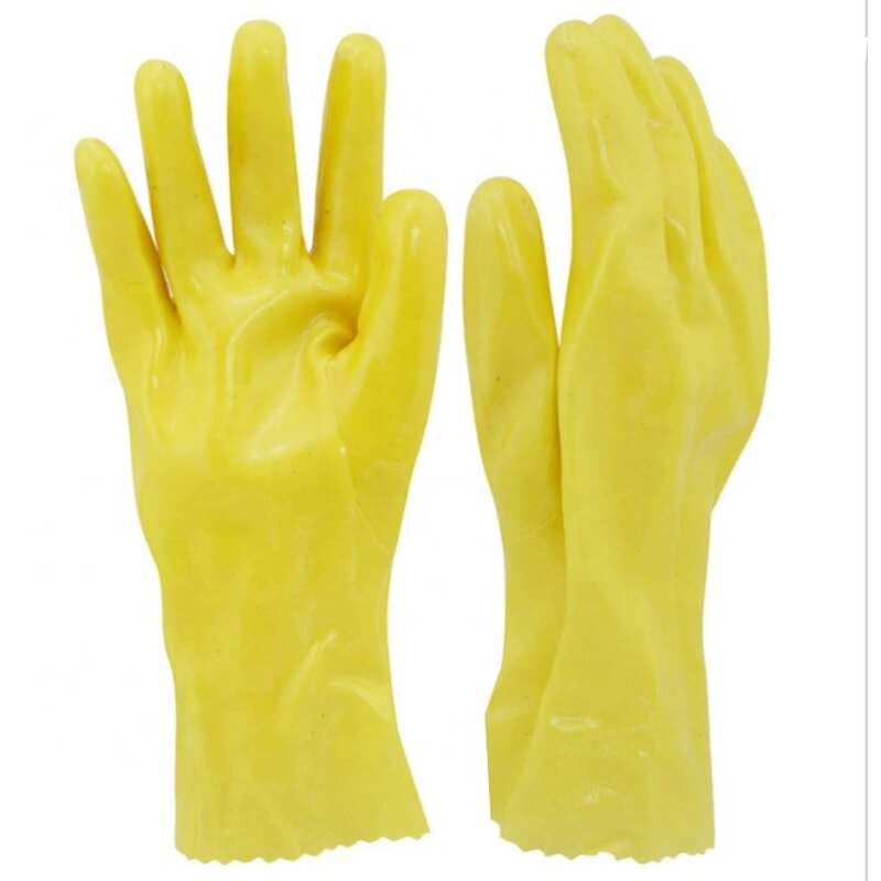 Anti Skid Gloves Factory - GC5008 Orange PVC Granule Durable Rubber Fishing