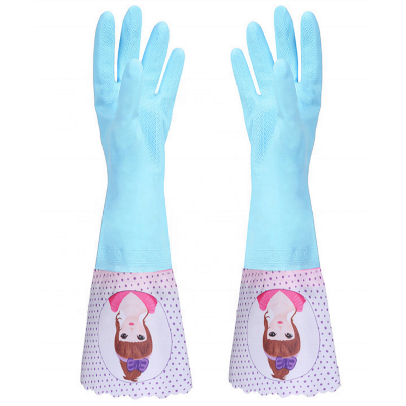 Anti-allergic Gloves Manufacturer - GC2007 Long Sleeves PVC Household Cleaning Dishwashing