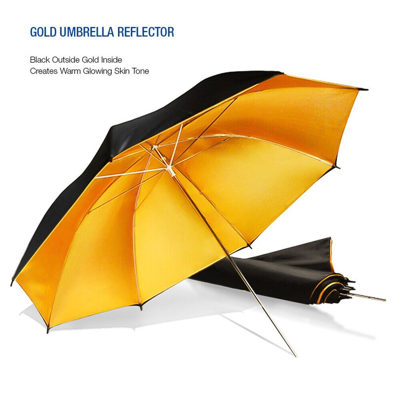 Photo Studio Umbrella Factory - Custom Black/gold Double Layer Warm Light Soft