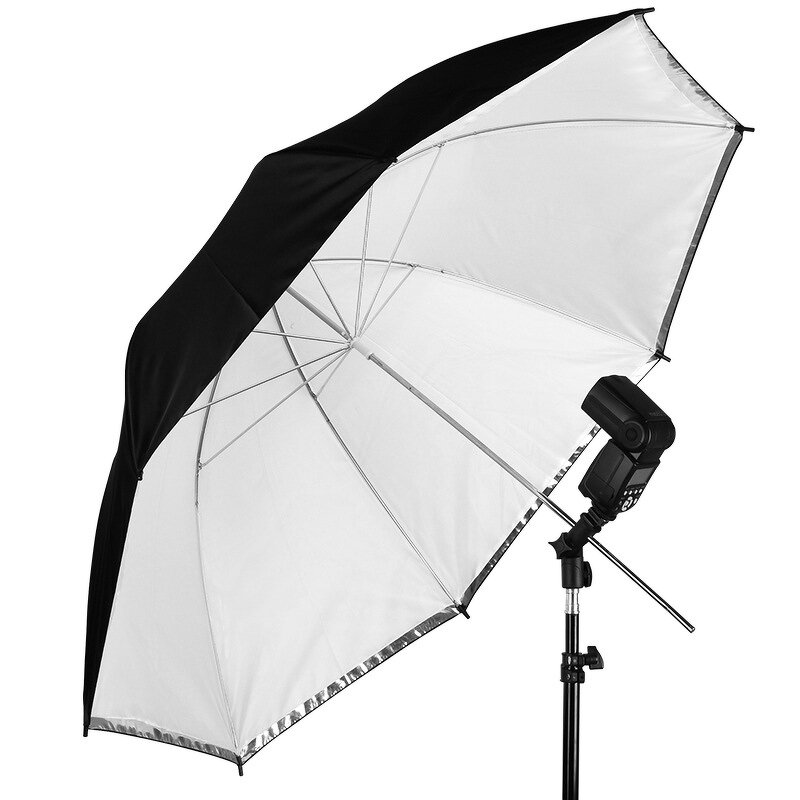 Studio Umbrella Manufacturer - Customise Double Use White Silver/Black Diffusion