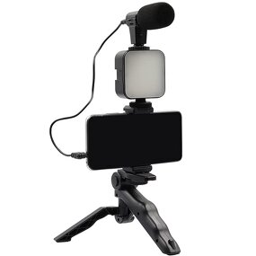 Vlog Tripod Kit Supplier - with Microphone and LED Light for Live Broadcast