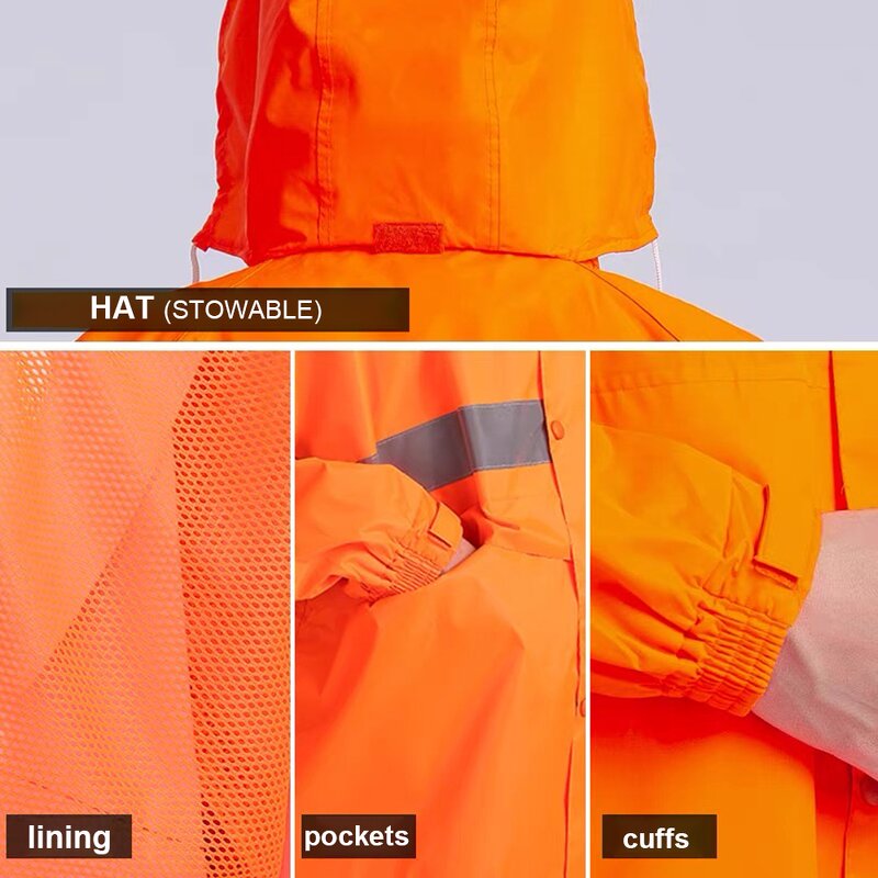 Rain Suit Manufacturer - Hi-Vis Lightweight Waterproof Jacket Pants Set