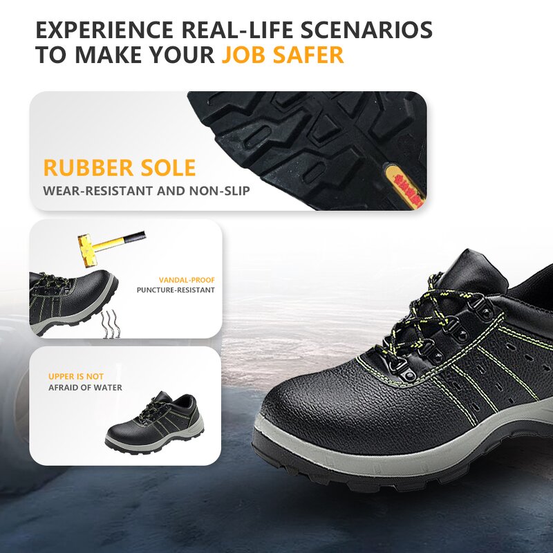 Steel Toe Cap Shoes Manufacturer - Men's Groundwork Light Weight Leather Work