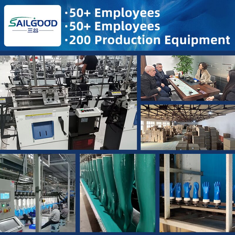 Safety Gloves Factory - Knitted Film Slip Puncture Resistant Industrial Construction