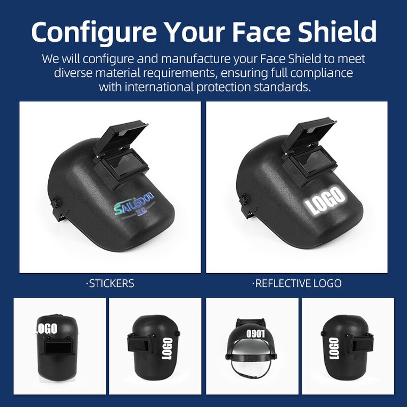 Welding Helmet Manufacturer - Black Flip up Ultra Clear PP Shell Adjustable Full Face