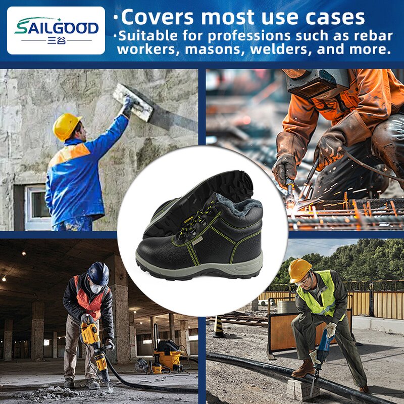 Cowhide Safety Boots Supplier - High Quality Men's Polyurethane Solid Sole Anti-Smash