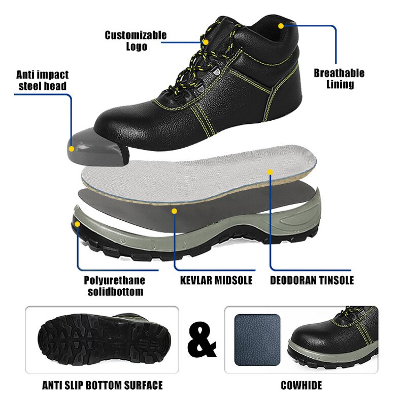 Safety Work Boots Factory - Steel Toe Non Slip Waterproof Leather Protective