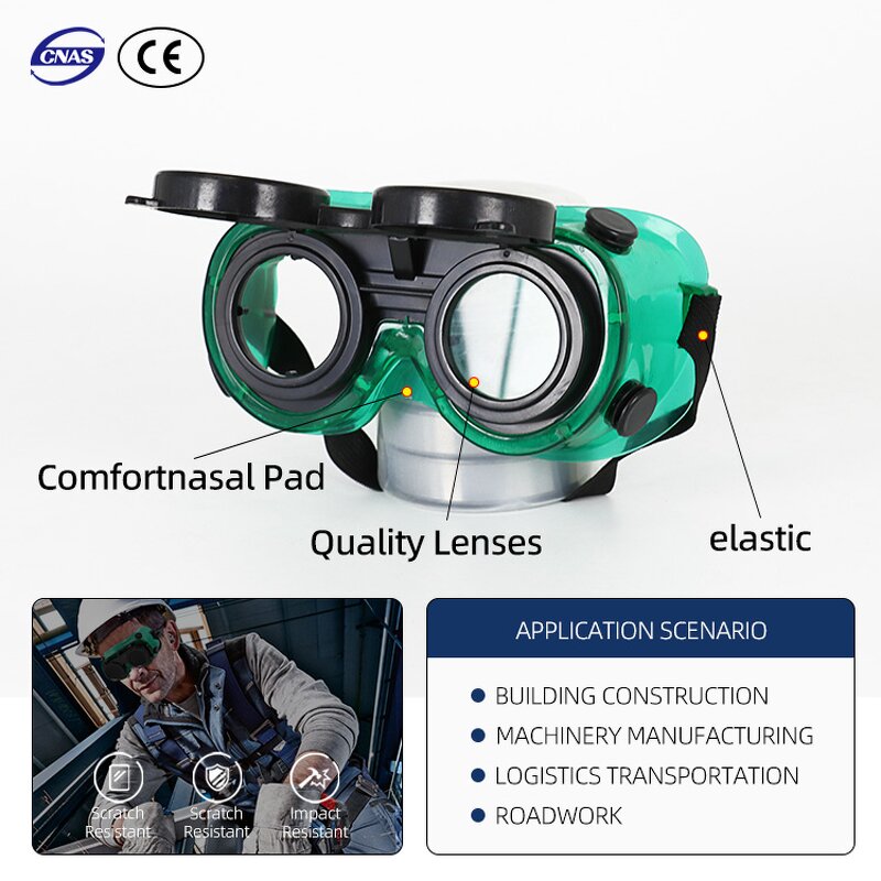 Welding Safety Glasses Supplier - PVC Flip up Electric Eye Protection Industrial Goggles