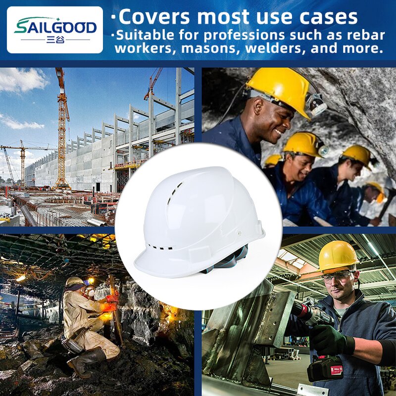 Construction Safety Helmet Supplier - High Quality ABS Custom Logo ANSI EN397 Certified