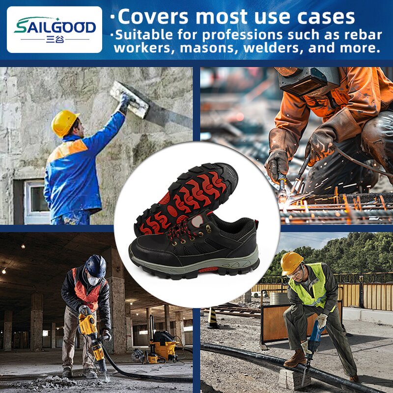 Steel Toe Safety Shoes Factory - Lightweight Anti Impact Leather Surface