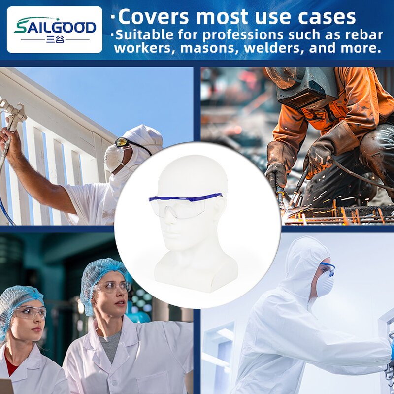 Safety Goggles Factory - Adjustable Lightweight Wing Protection Wide-Vision Fog-Proof