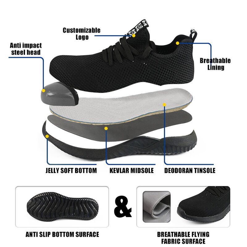 Safety Sneakers Factory - Breathable Customization Protective Lightweight Casual