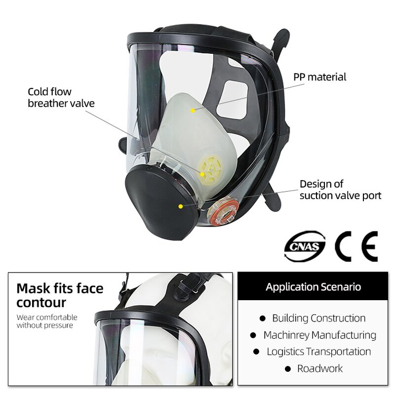 Gas Mask Manufacturer - Full Face Reusable Silicone Respirator Industrial Protection