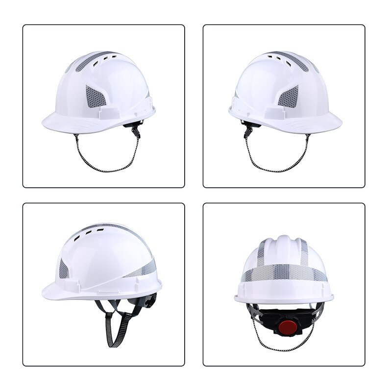 ABS Safety Helmet Factory - Lightweight Breathable Reflective Strips Construction Sites