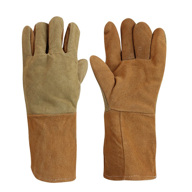 Leather Welding Gloves Supplier - High-Durable Men's Labor Cow Grain Split Anti-Slip