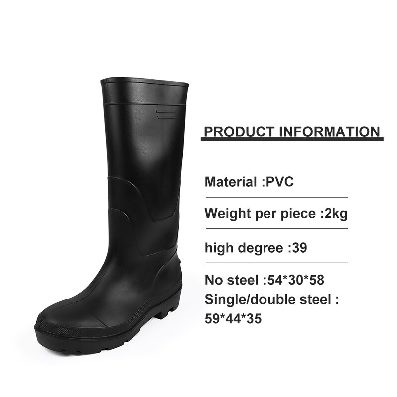 PVC Rain Boots Supplier - Unisex Lightweight Waterproof Anti-Slip Mesh Chemical-Resistant