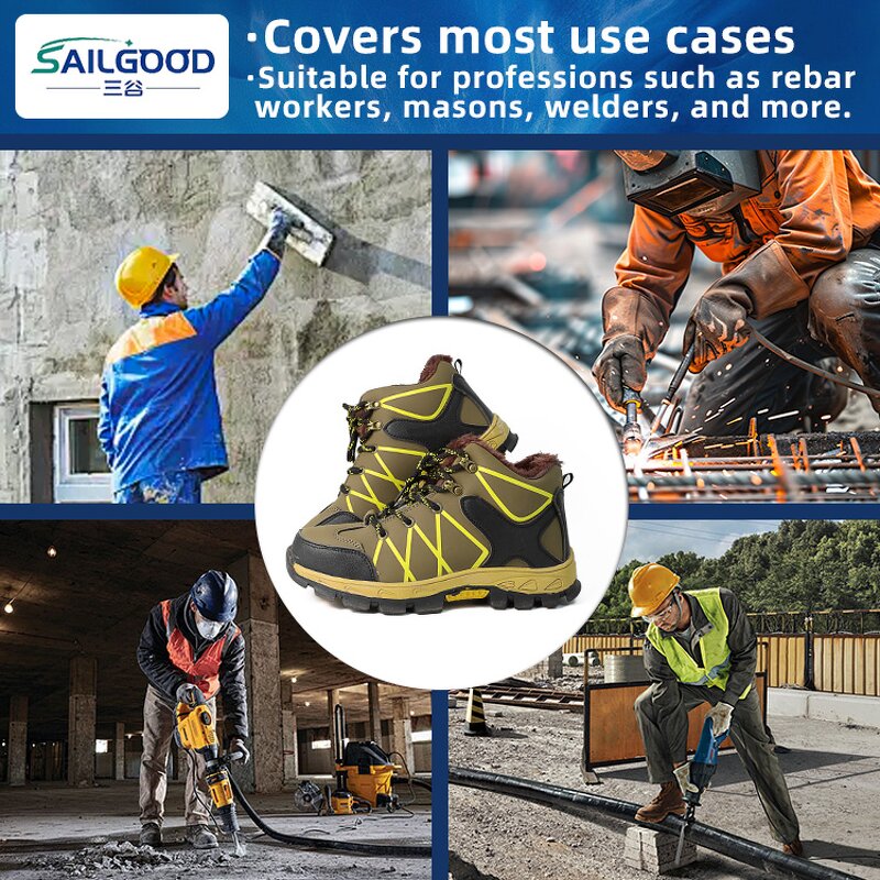 Winter Work Boots Factory - Lace-up Camouflage Steel Toe Microfiber Industrial