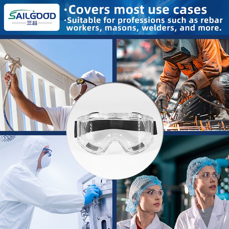 PC Safety Glasses Manufacturer - Windproof Dust Proof Anti Impact Industrial PPE Wholesale