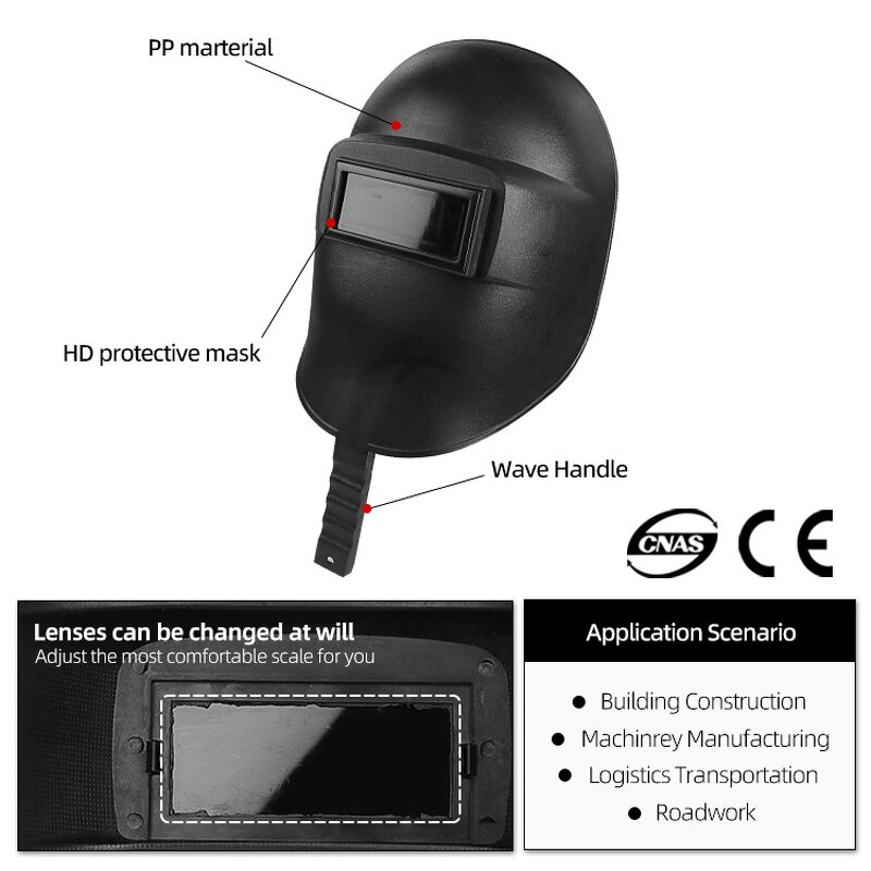 Welding Mask Manufacturer - Handheld Auto Darkening Solar Adjustable Shade Protective