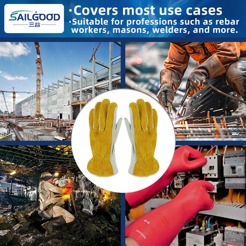 Cowhide Work Gloves Manufacturer - OEM AB Grade Heat Resistant 200°C