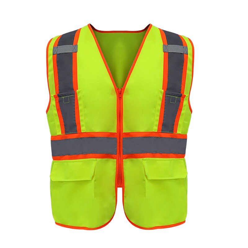 Safety Vest Factory - High Visibility Reflective Polyester Mesh Adjustable Pockets