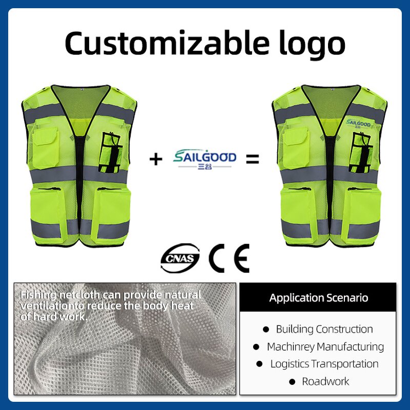 Reflective Safety Vest Supplier - High Visibility Mesh Breathable Polyester Security