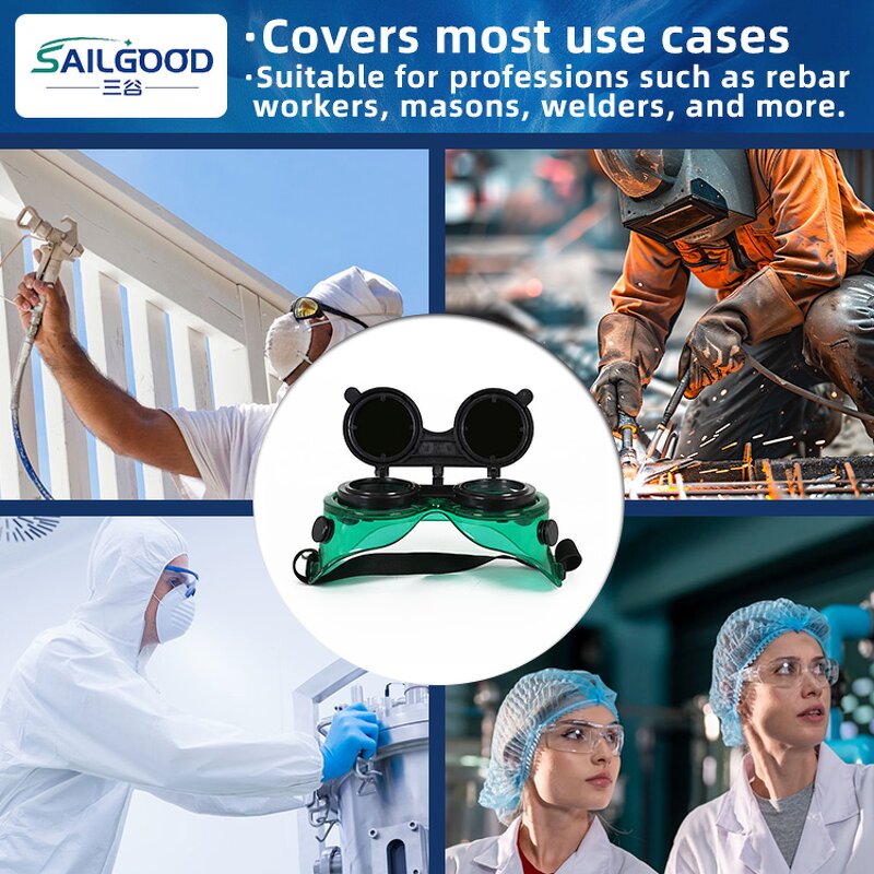 Welding Safety Glasses Supplier - PVC Flip up Electric Eye Protection Industrial Goggles