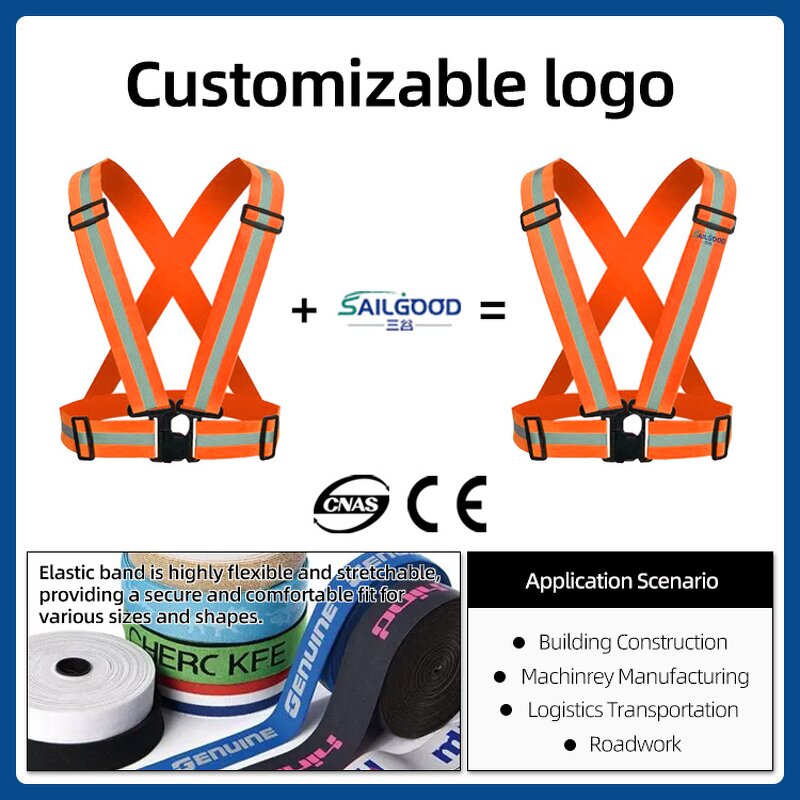 Reflective Vest Supplier - High Visibility Adjustable Running Belt Elastic Straps