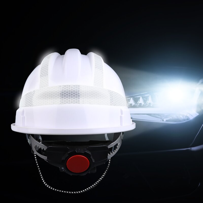 ABS Safety Helmet Factory - Lightweight Breathable Reflective Strips Construction Sites