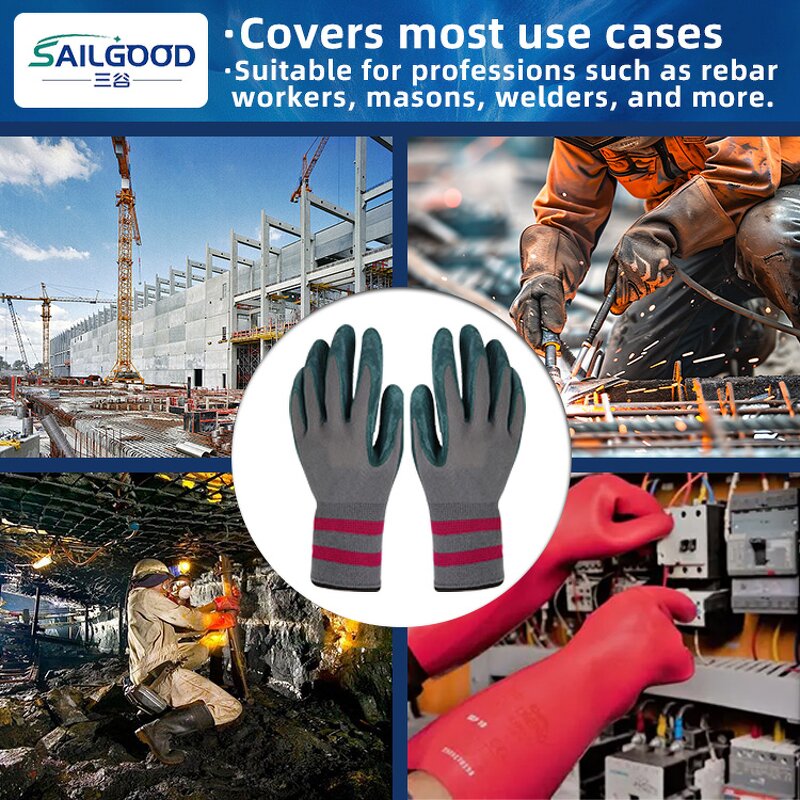 Rubber Gloves Manufacturer - Custom OEM Nylon Tire Breathable Anti-Slip Wear-Resistant